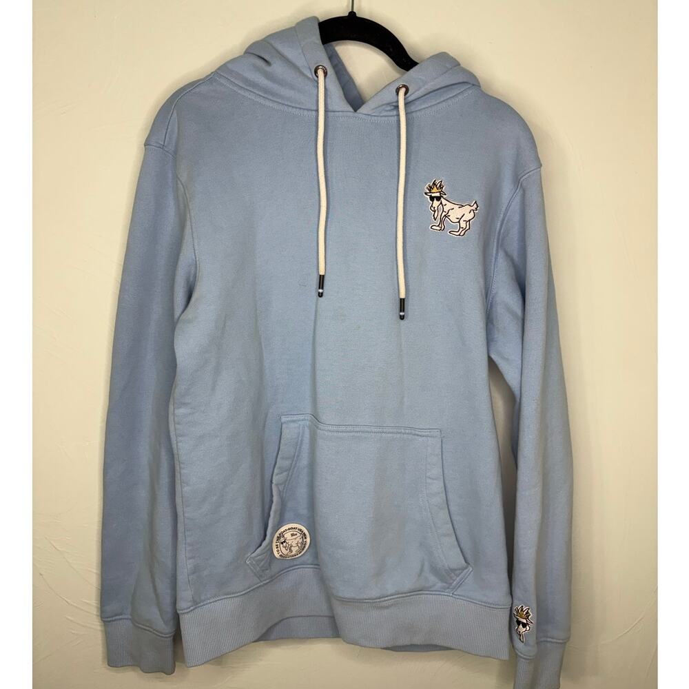 GOAT USA Hoodie Hooded Sweatshirt Size X-Small Baby Blue